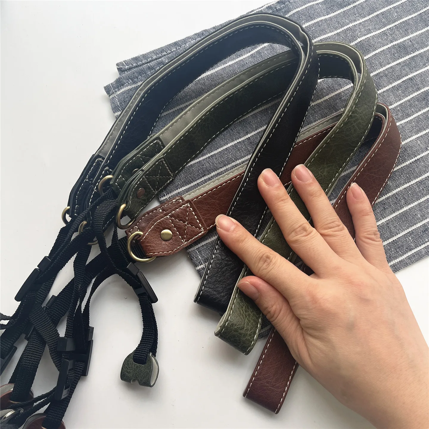 حزام الكاميرا من جلد البولي يوريثان، ملحقات التصوير الفوتوغرافي القابلة للتعديل، ملحقات الكاميرا الفاخرة، حزام كتف كاميرا بسيط