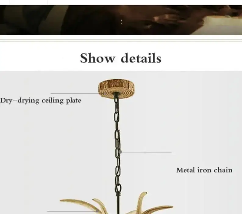 Europe Country 4 Heads Brown Dining Room Antler Chandeliers Lights Pendant Lamps Ceiling Fixtures Lighting, E14 110-240V