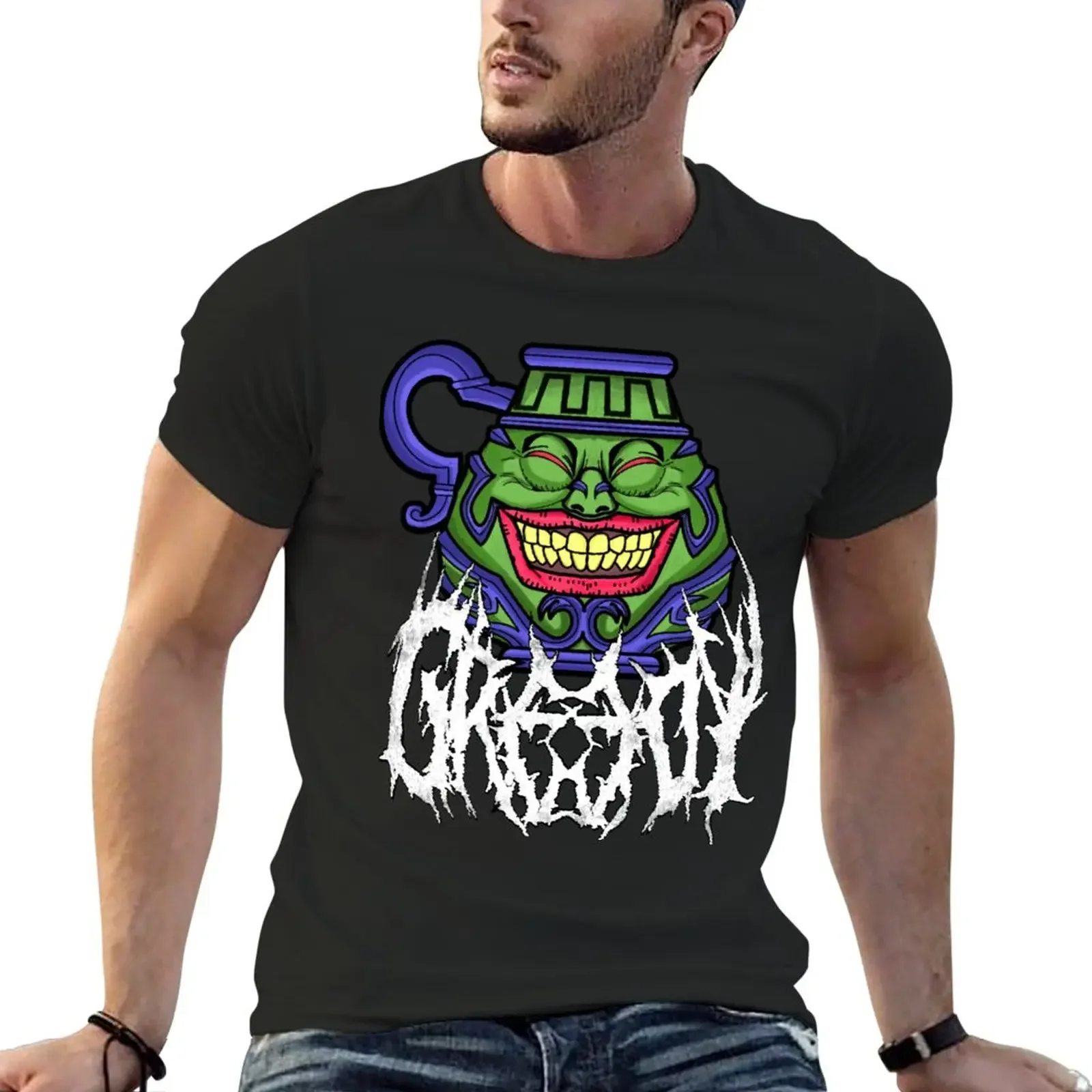 New Greedy Deathcore Pot Of Greed T-Shirt T-shirt short summer top oversized t shirts for men