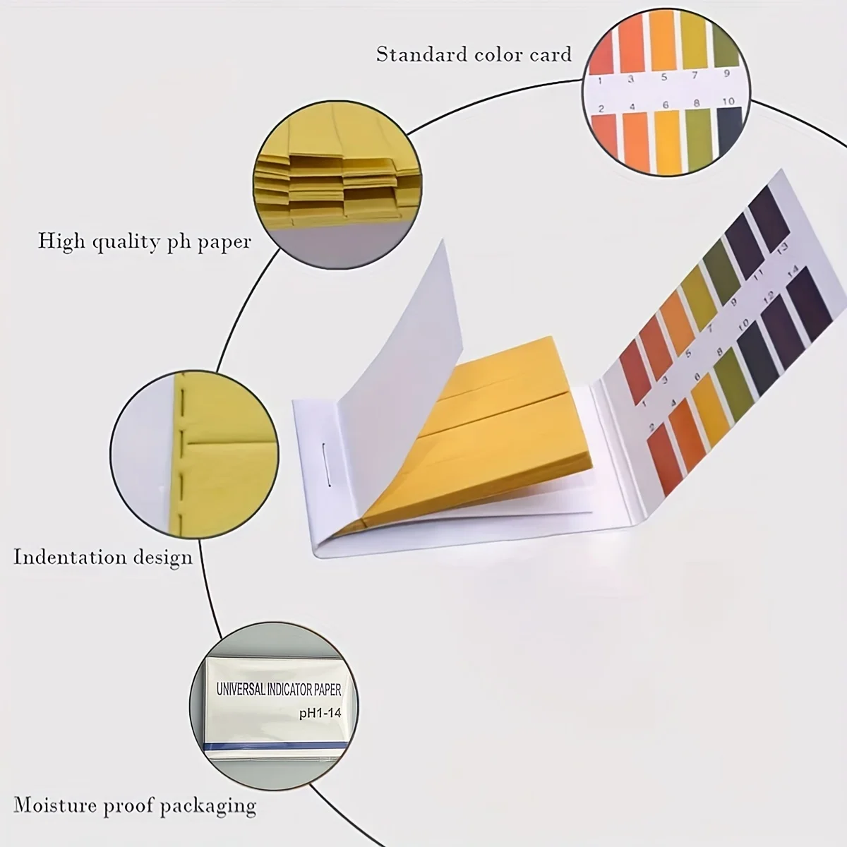 80 Strips/pack PH Test Strips Paper Full PH Meter PH Controller 1-14st Indicator Litmus Tester Paper Water Soilsting