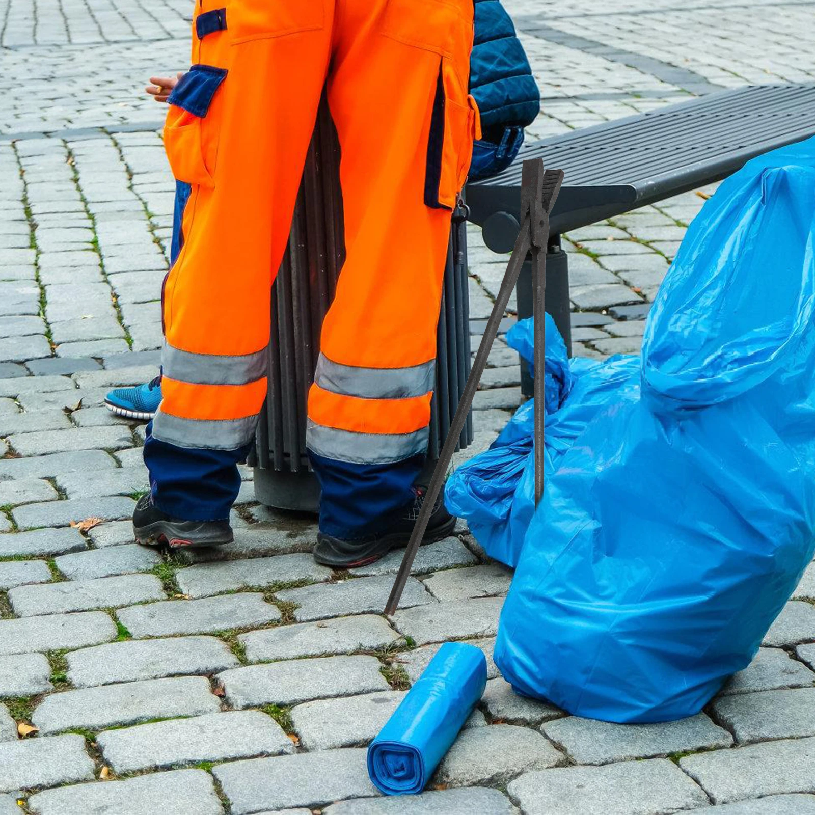 

Сверхмощные металлические щипцы для мусора, длинная ручка, прочная ручка, захват для дров, уличный зажим для сбора мусора для домашнего костра, многоразовый
