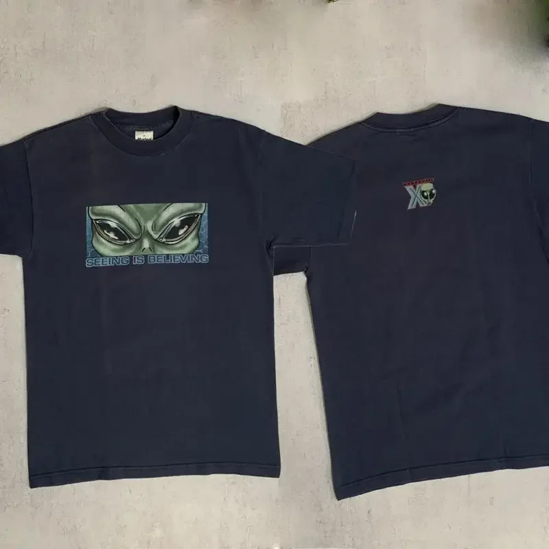 Vintage X Visitor T Shirt Seeing Is Believing Faded 90S