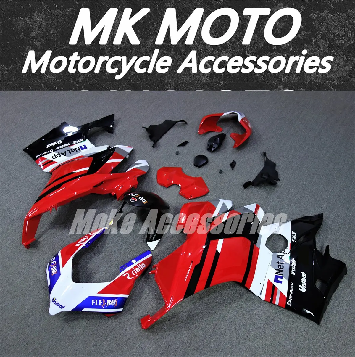 

Moke moto Motorcycle Fairings Kit Fit For Panigale V4 V4S 2018 2019 2020 Bodywork Set Abs Injection Red White Blue Black New