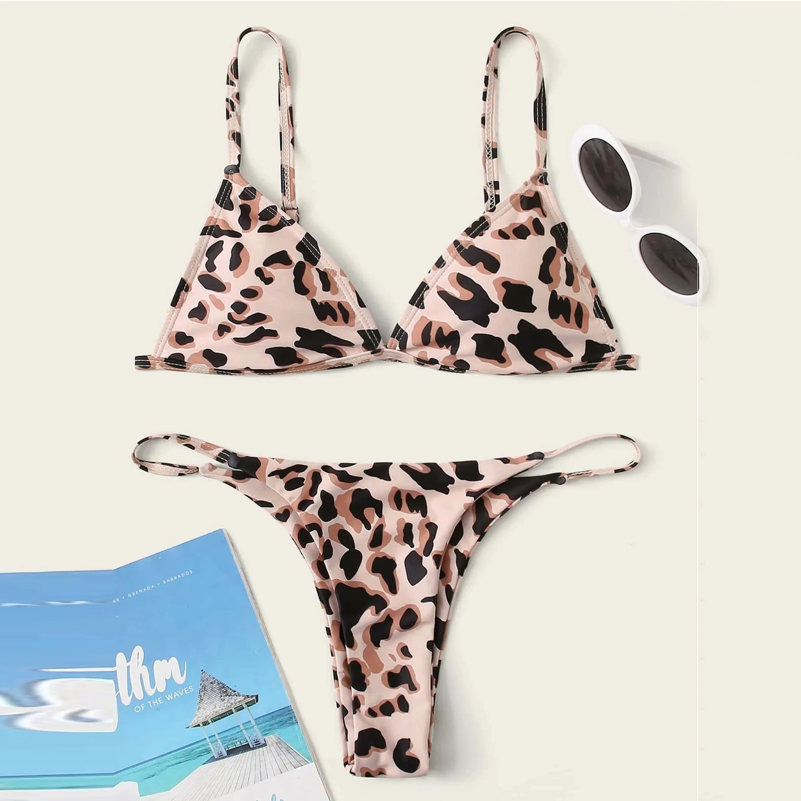 Sexy Leopard Print Women Two Pieces Bikini Sets Push Up Bikini Set Brazilian Bathing Suit Summer Beach Wear Swimming Suit