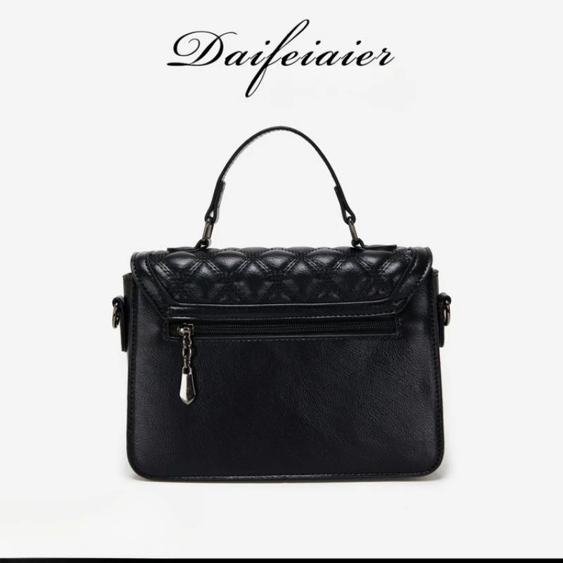 حقيبة يد مربعة صغيرة من جلد البولي يوريثان للسيدات بمقبض علوي ورفرف مخيط 2025 يد ربيعية تحمل حقيبة يومية غير رسمية فقط #3