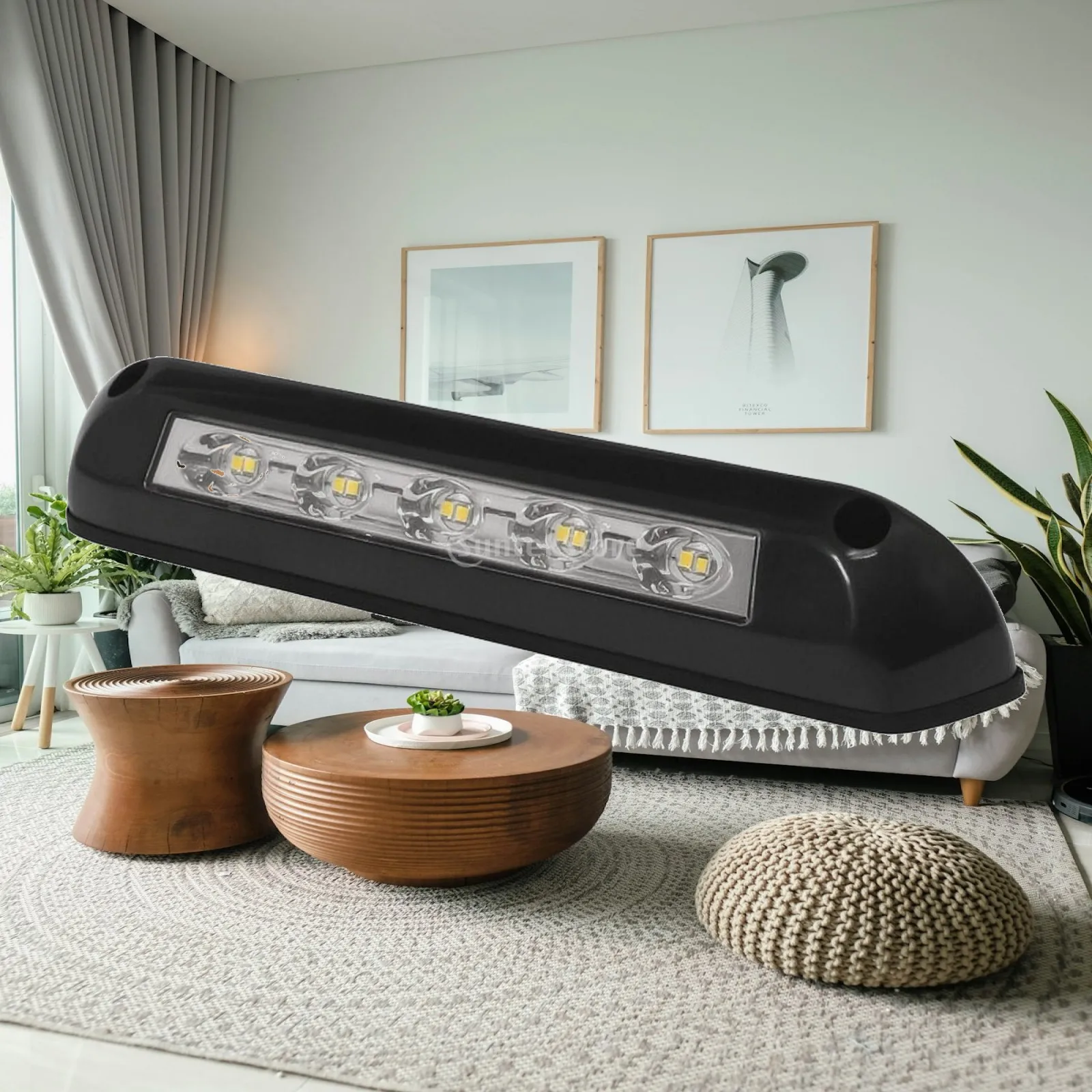 Outdoor Porch Light for RV Motorhome Trailer 10 LED Beads 600 Lumen IP56 Durable Plastic Fixture