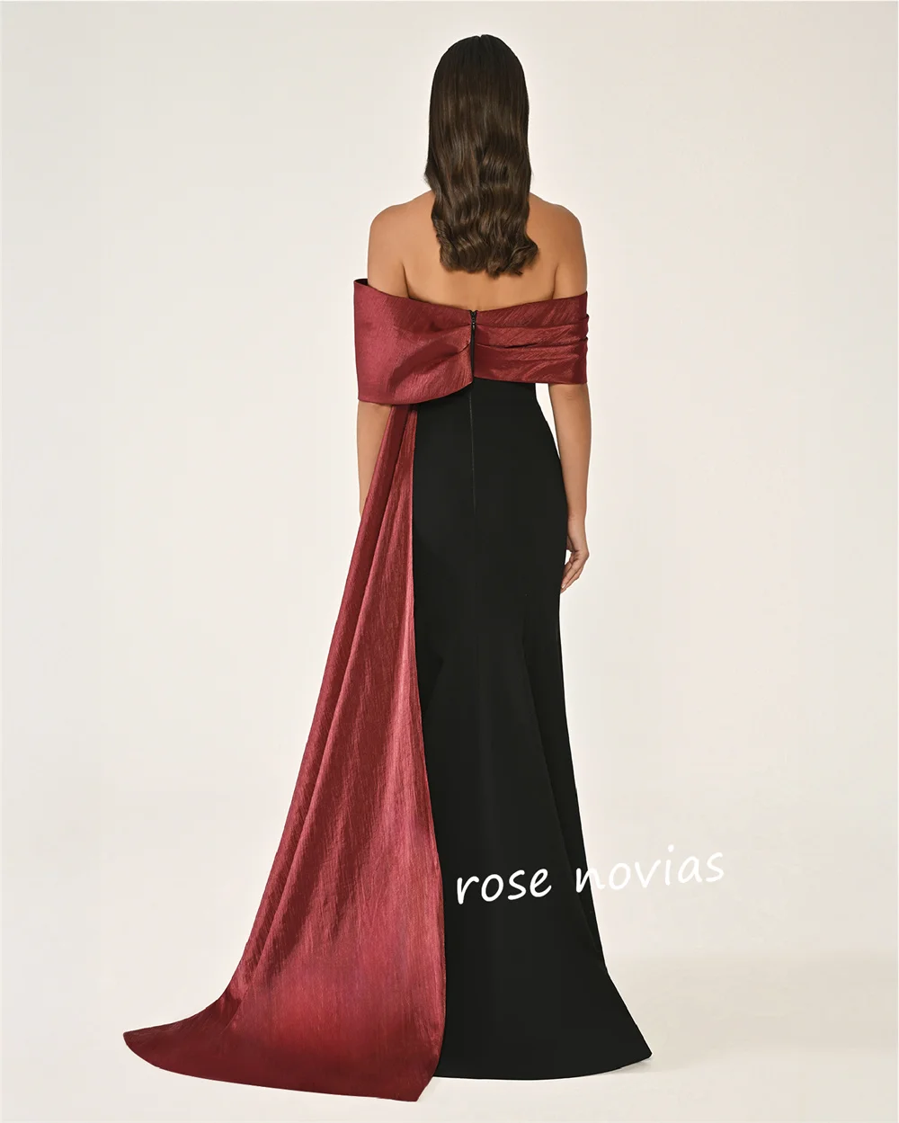 تخصيص جيرسي مطرزة الديكور خارج على الكتف البوق فساتين طويلة مناسبة مخصصة مساء رسمي رائع #4