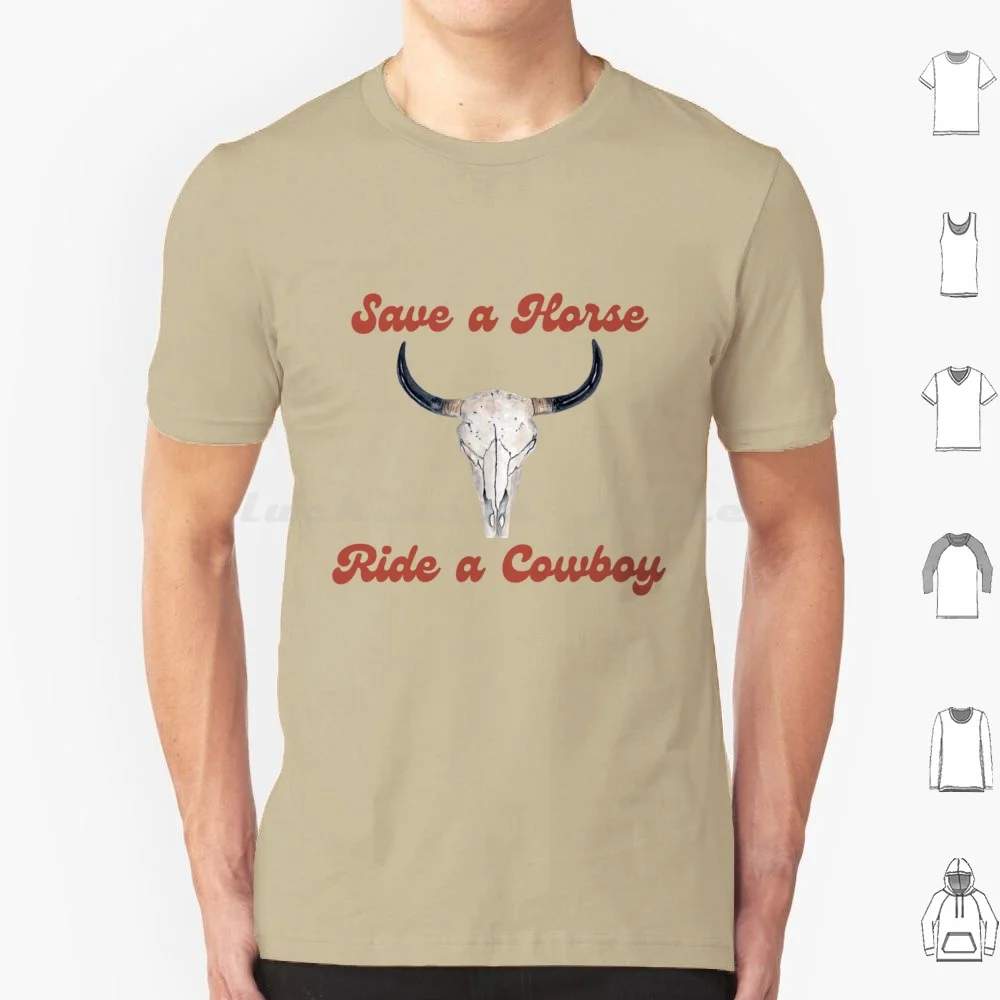 Boho Skull Ride A Cowboy Bachelorette Decor T Shirt 6Xl Cotton Cool Tee Save A Horse Ride A Cowboy Save A Horse Ride A Cowboy