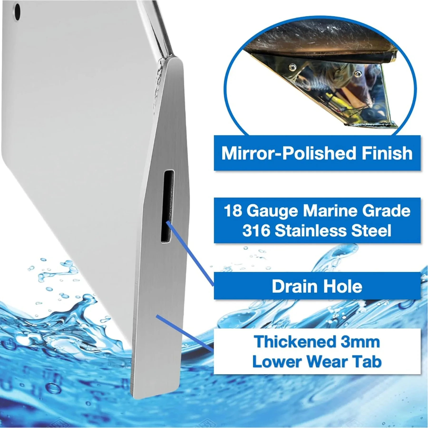 Fits for Volvo Penta 35-SS665 Boat Skeg Safe Repair Guard  I/O SX Single Propeller 1995-2006 Anti-Collision Skeg Repair Cover image 5