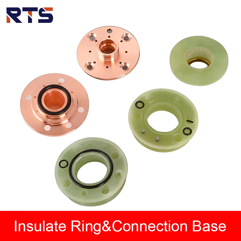 RTS Denneng Laser Accessories Insulating Rings Air Intake Tubes Nozzle Assemblies Exhaust Tubes for Laser QT90 Connection Base