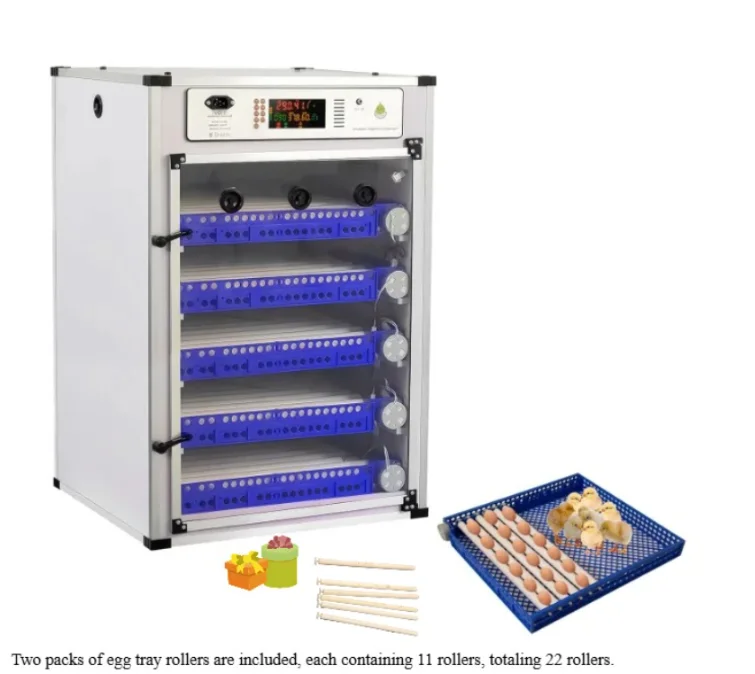 340 Chicken Egg Incubator with 22 egg rollers Wi-Fi Remote Control 98% Hatching Rate 220V AC+12V DC Automatic Water Inlet New