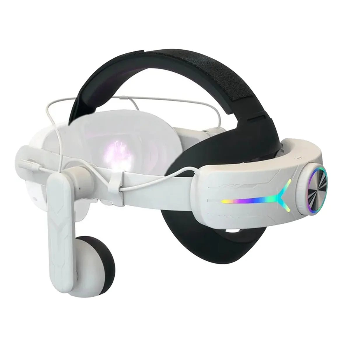

BABQ! RGB Head Strap with Headphones for 3 VR Accessories with 8000Mah Battery Comfortable Head Strap