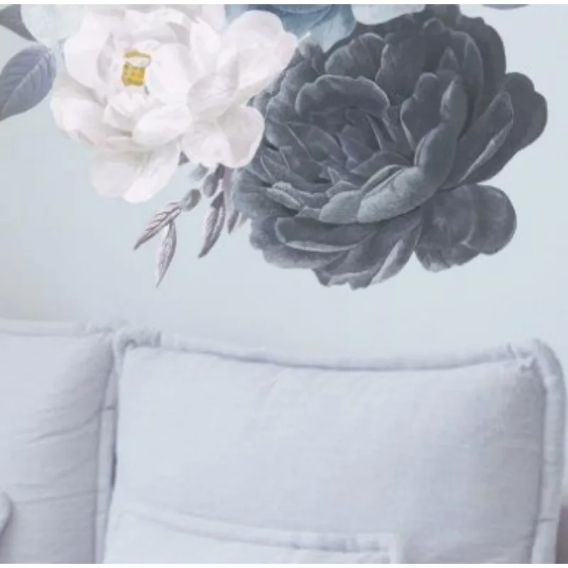 watercolor rich flower living room sofa wardrobe background bedroom bedside self-adhesive refrigerator sticker