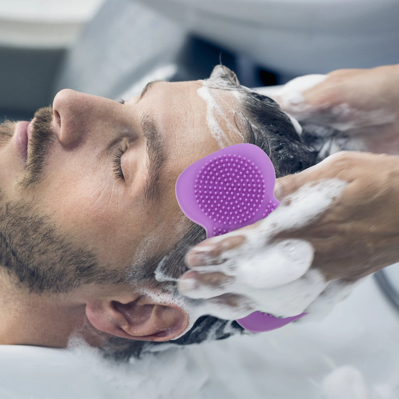 

Shampoo Brush Body Cleaning Silicone Multi-functional Hair Wash Scrubber Bath Massage Tool Essential Household Item