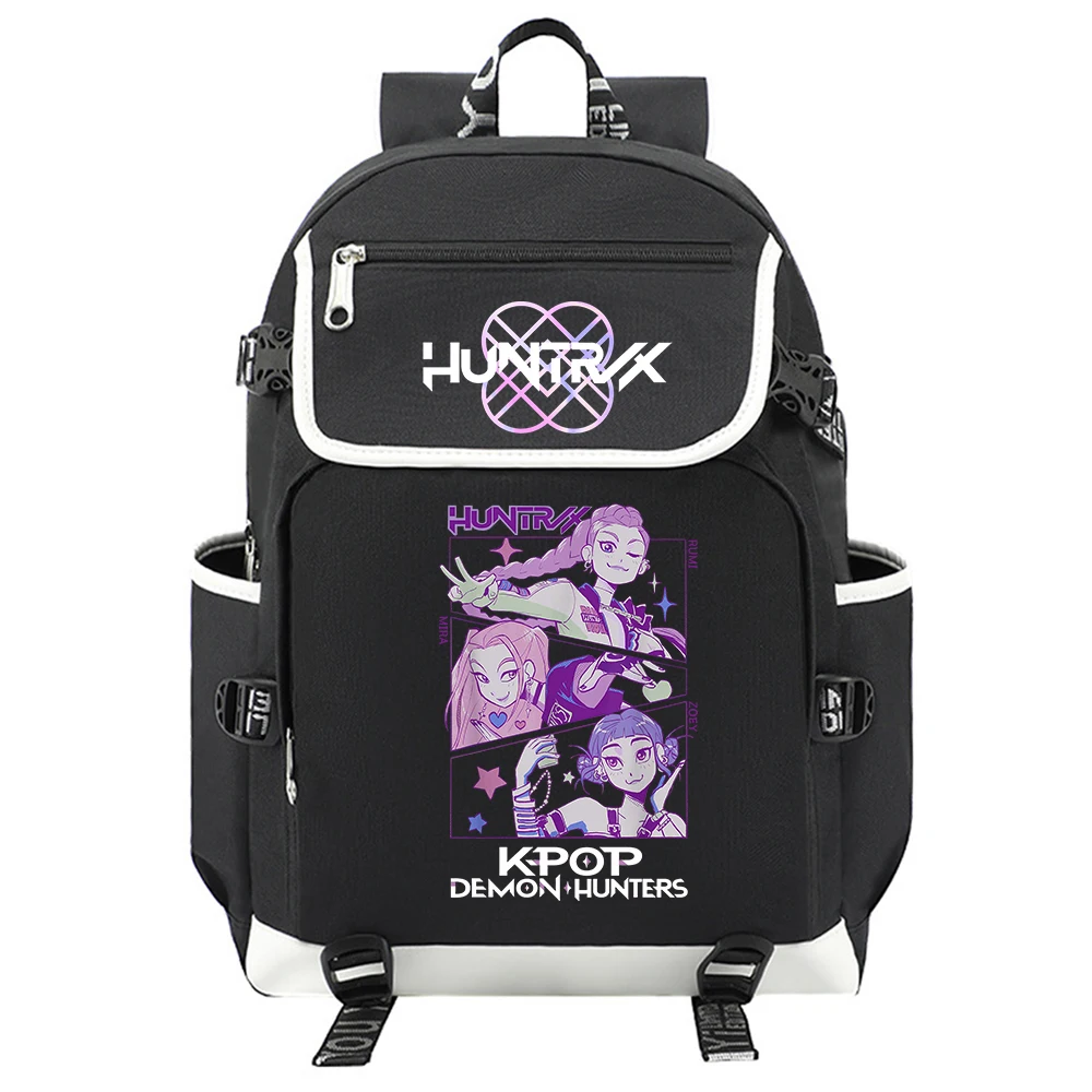 حقيبة ظهر مدرسية من Kpop Demon Hunters حقيبة ظهر للمراهقين والكمبيوتر المحمول في الهواء الطلق والسفر للأولاد والبنات