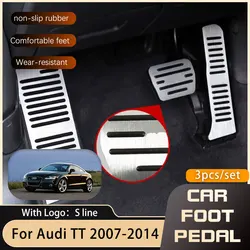 Car-styling Car Foot Pedals for Audi TT MK2 8J 2007~2014 Accessories Brake Stainless Steel Non-slip Pedal Cover 2011 2012 2013
