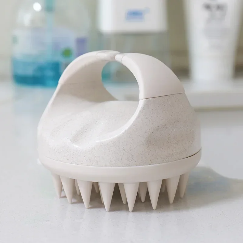 Hoofdhuidborstel Massager Sculp Scrubber Borstel Tarwestro Biologisch afbreekbare siliconen shampooborstel Haarhoofdhuidmassager voor haargroei