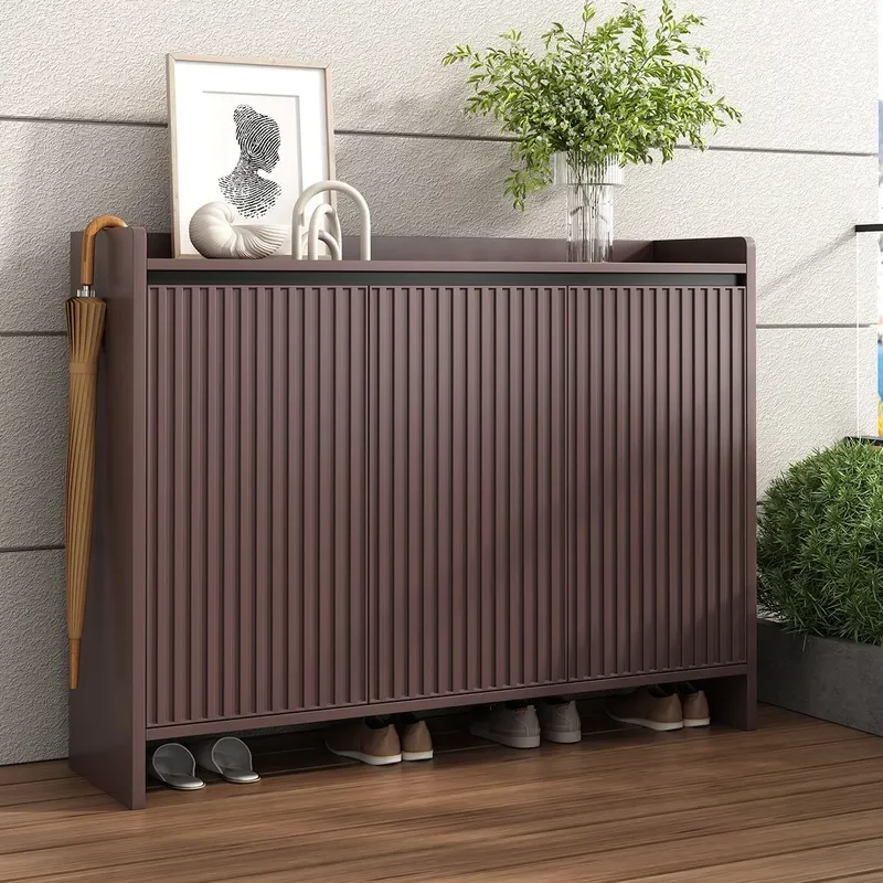 Outdoor All Aluminum Alloy Shoe Cabinet Villa Entrance Courtyard Sunscreen Garden Corridor Outdoor Storage Cabinet