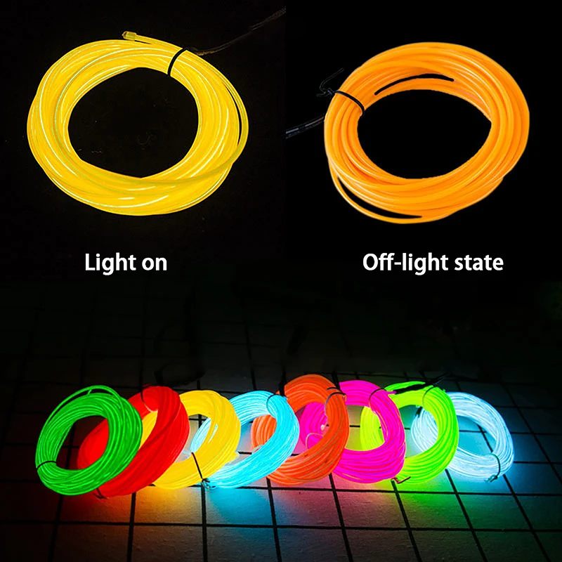 

5Meter Car Interior Led Decorative Lamp EL Wiring Neon Strip For Auto DIY Flexible Ambient Light USB Atmosphere Diode Lights