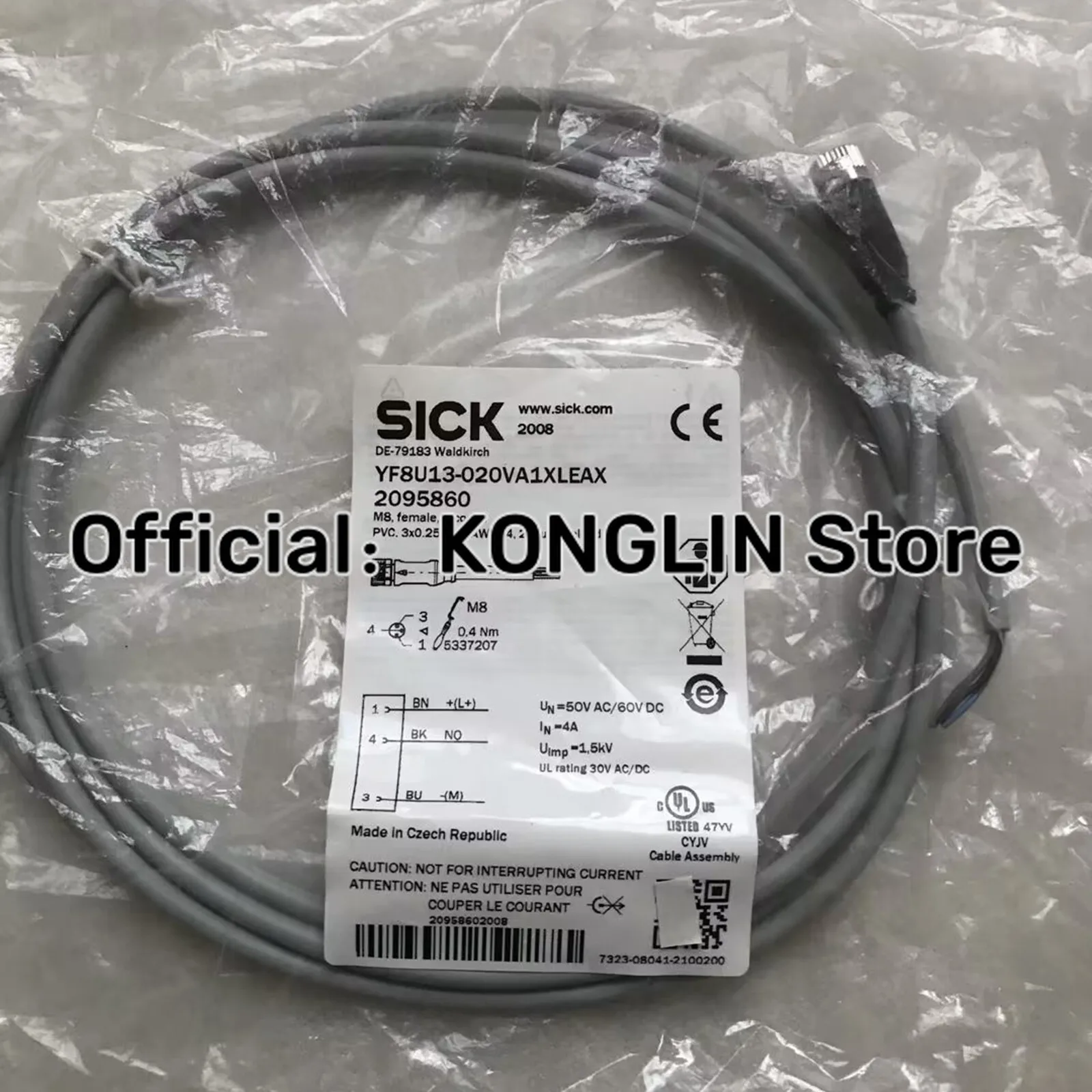 

Один сенсорный кабель SICK YF8U13-020VA1XLEAX, новый