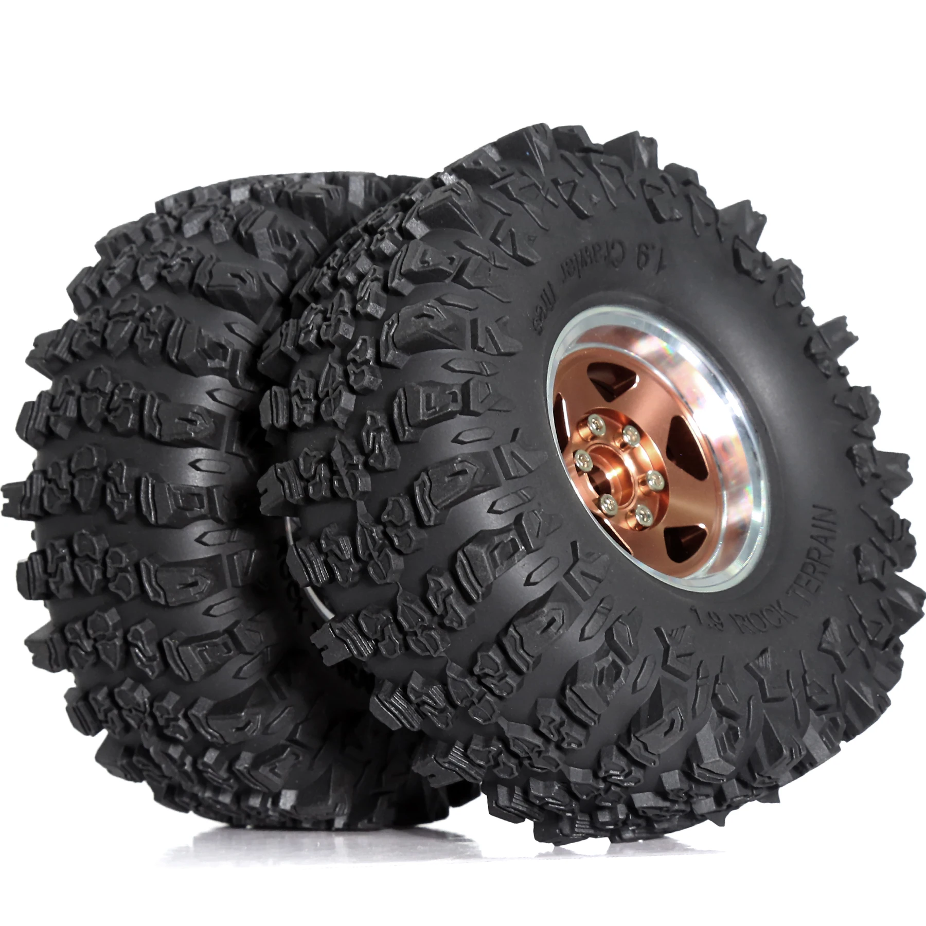 red-spider-4pcs-118mm-19-rc-rubber-tire-metal-beadlock-wheel-set-foam-inserts-replacement-for-1-10-rc-rock-crawler-truck