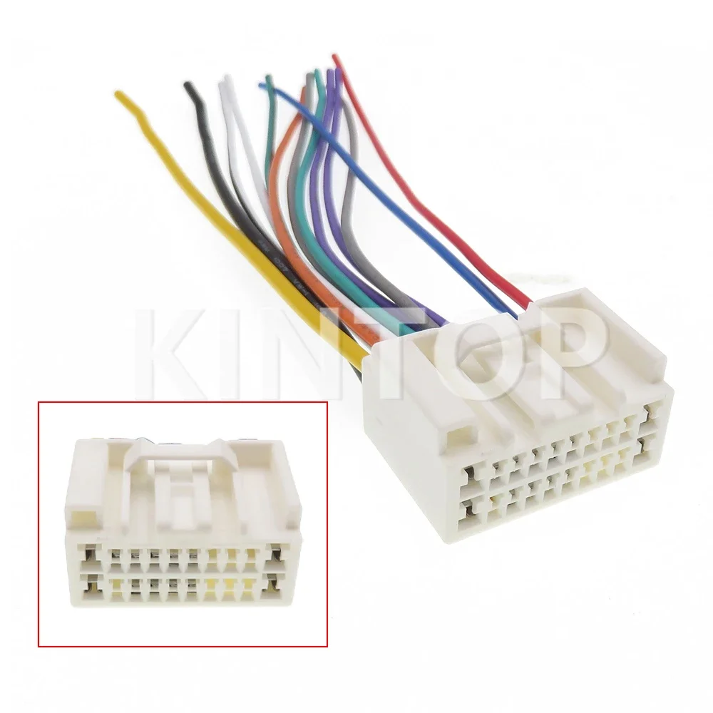 20 Pins AC Assembly Car Audio Stereo Wiring Harness Adapter Plug Auto CD Stereo Connector 7283-5843