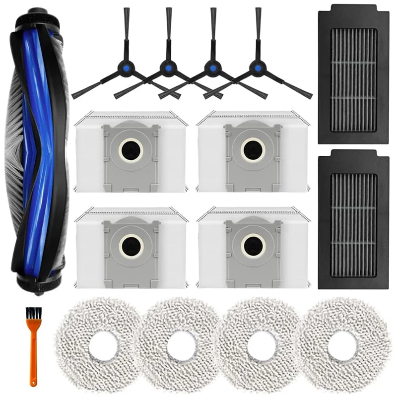 【بسيط】لـ Ecovacs Deebot T50 Omni/T50 Pro Omni/T50 Max/T50 Pro مجموعة ملحقات بديلة أجزاء المكنسة الكهربائية