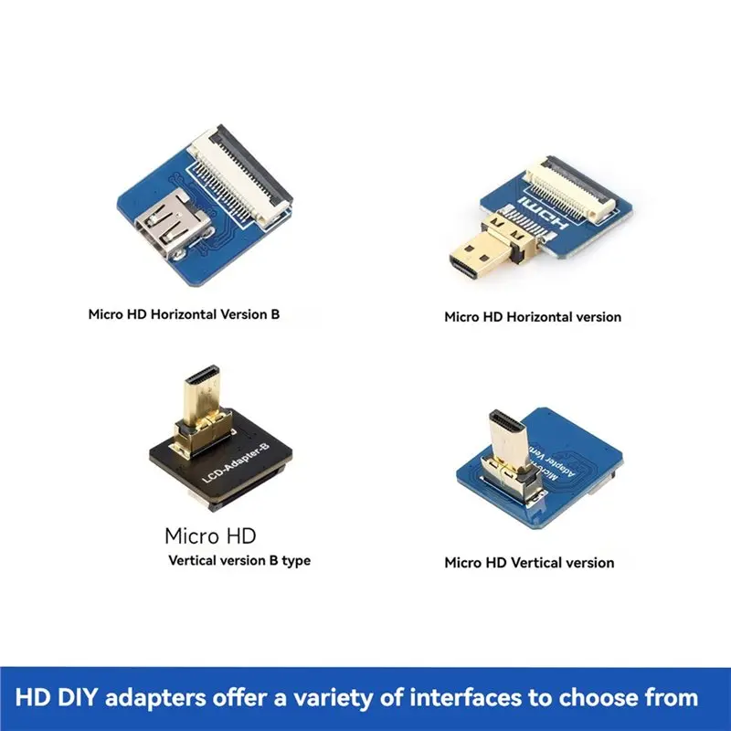 DTA5 Micro -compatible Adapter for DIY FFC Cable, Horizontal Connector for Raspberry Pi Display Module Board