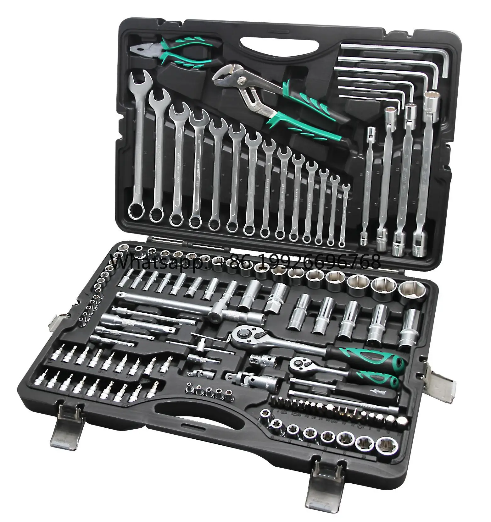 

AE-S137 137Pcs 1/4"&1/2" Socket Set Car Repair Tool Kit Hand Tool Kit with Plastic Toolbox Storage Box