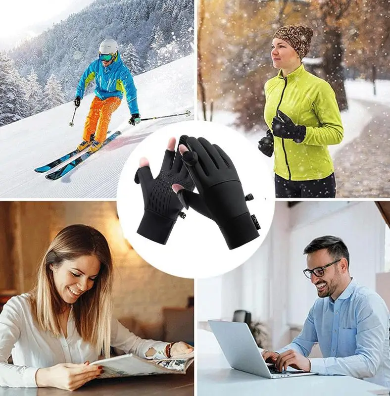 Touch Screen Ski Gloves Windproof Winter Gloves Winter Must-Have Winter Thermal Gloves For Women Men For Mountaineering