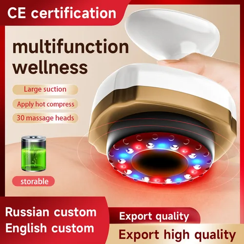 Imagen 1 del producto Masajeador eléctrico Gua Sha, máquina de dibujo de sangre con ventosas al vacío, dispositivo de masaje eléctrico para desbloqueo de meridianos para relajación