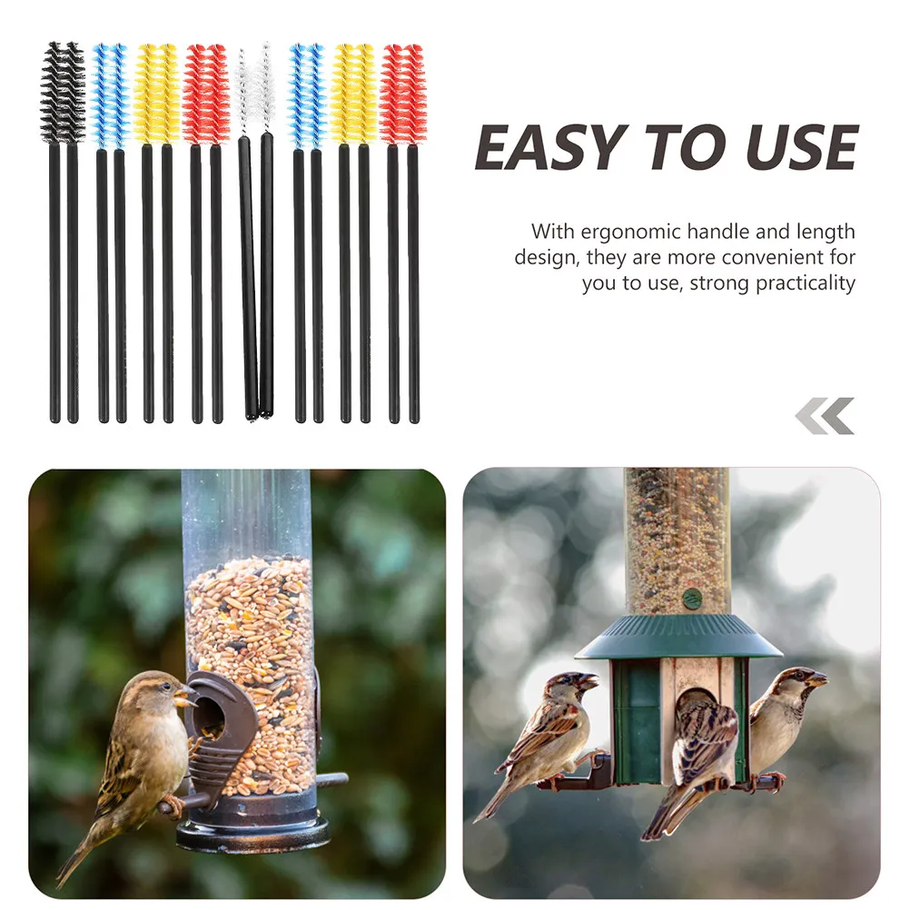 100pcs Small Plastic Cleaning Brush for Hummingbird Feeders, Pipelines, Filters & Tight Corners – Dust Removal