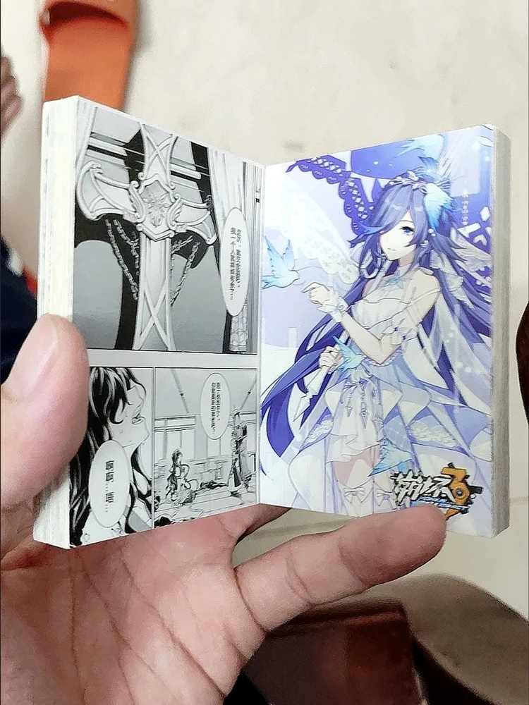 Honkai Impact 3 Elysia Valkyrie Project 40 Sheets 80 Pages Double-sided Mini Characters 68x60mm Magazine Miniature Comic Books