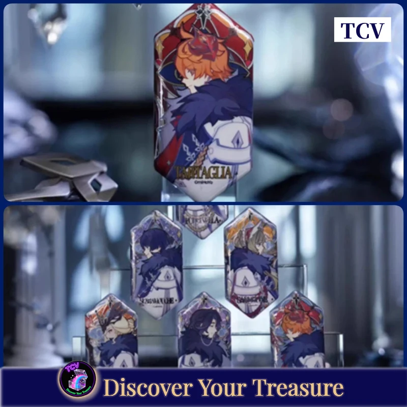 

Набор значков TCV Genshin Impact «Серия «Лед и Огонь»» (слепая коробка), с рельефным серебряным тиснением, подарок для фанатов аниме Genshin Impact
