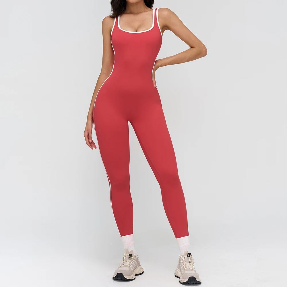 Women Sleeveless Yoga Jumpsuit U-Back One-piece Suit Tracksuits Sports Set Female Backless Sportswear Sport Outfit For Woman