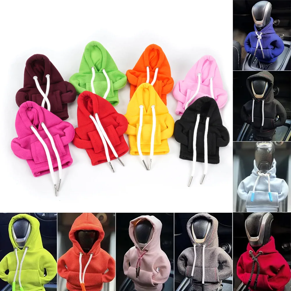 

Car Gear Lever Hooded Cover Small Hoodie Decoration Gear Lever Hooded Sweatshirt Cockpit Decoration Supplies