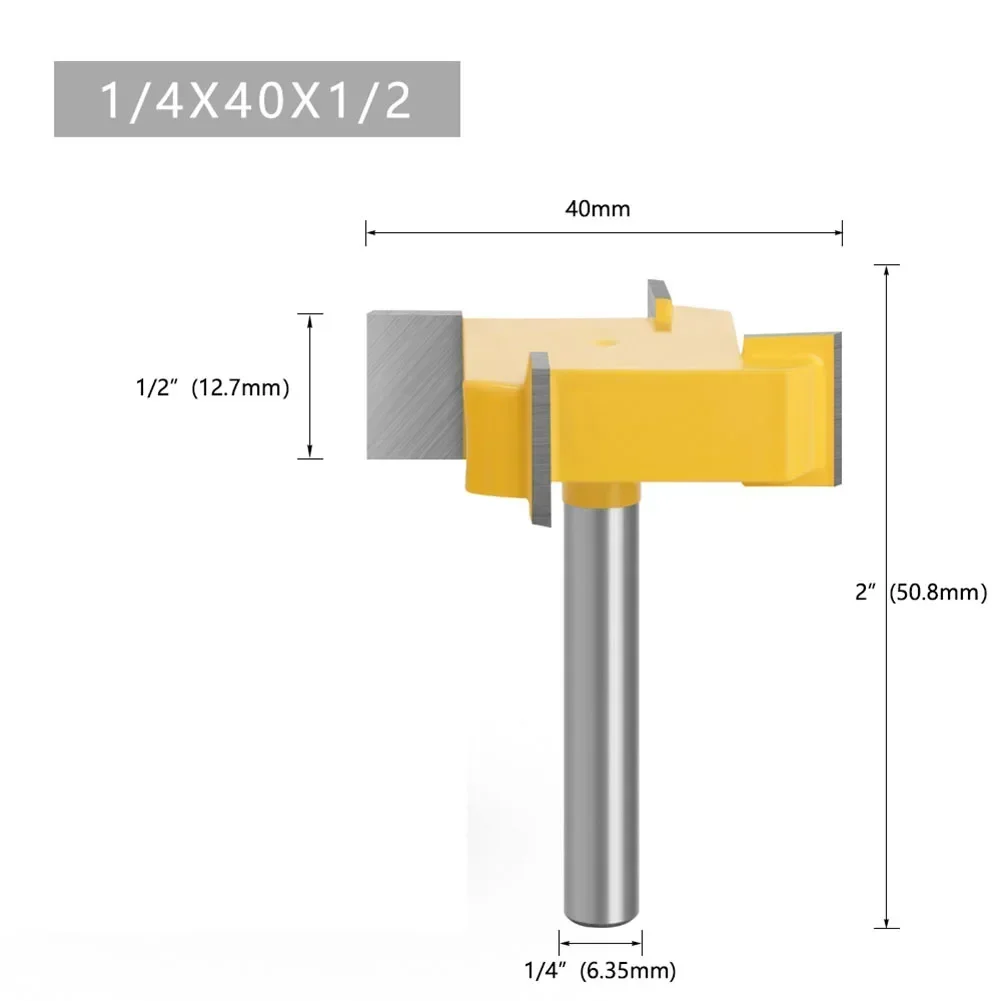Slotting Cutter Milling Cutter 1pc 4 Edge 1 4 Shank Metal Replacement 4 Model Accessories For Wood Milling Cutter