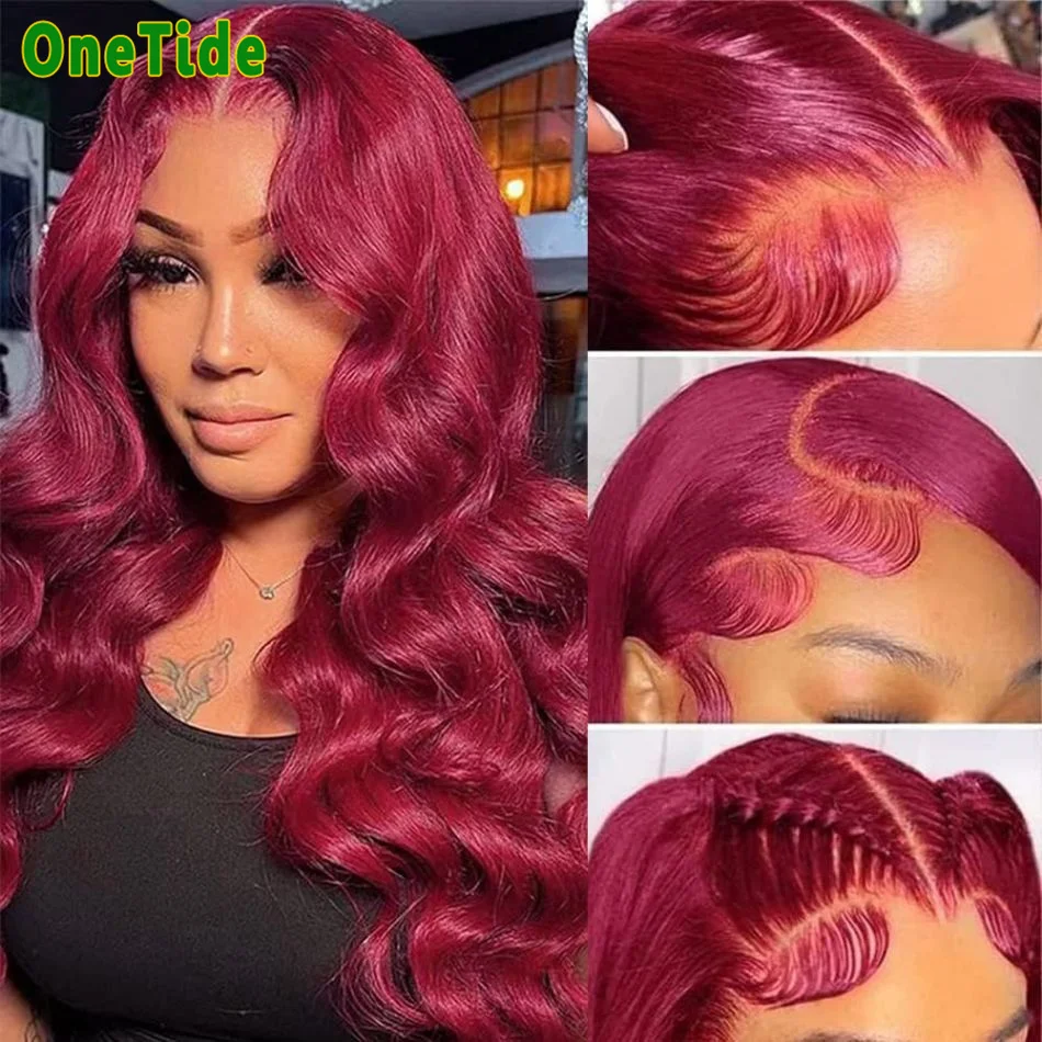 

Wholeasale Burgundy Lace Front Wig Body Wave Human Hair Wig 13x4 HD Lace Front Wigs For Women Human Hair Lace Frontal Wigs