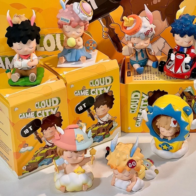 

Genuine Huhu Cloud Game City Series Blind Box Trendy Toy Figurine Ornament For Boys New Year Gift Mysterious Box Surprise Box