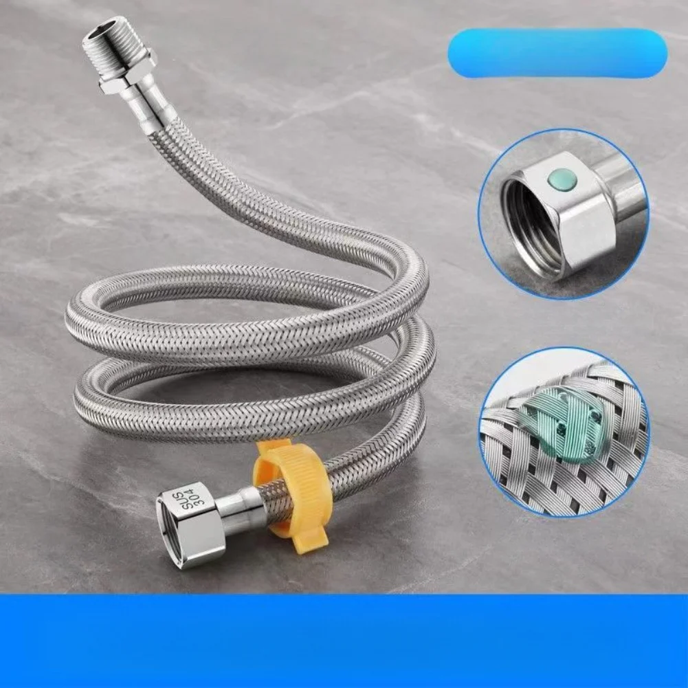 

Удлиненный 1,5 м 3/8 дюйма для плетеной линии подачи воды 3/8 дюйма MNPT X FNPT Бессвинцовый разъем из нержавеющей стали для унитаза без утечек