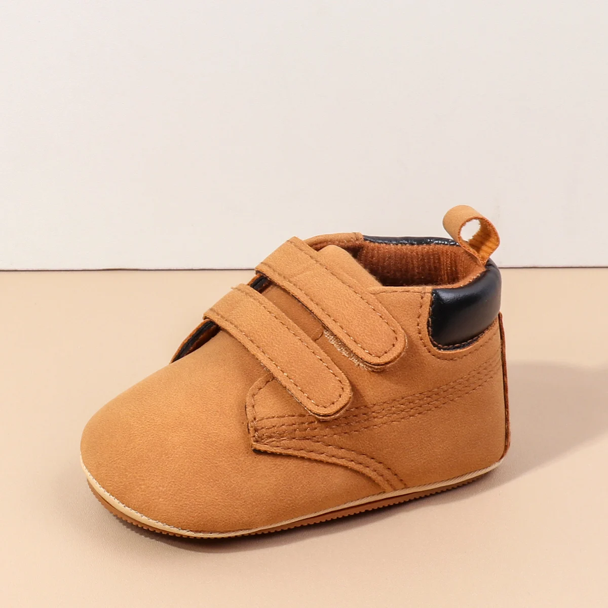 

Spring And Autumn Baby Boys First Walking Toddler Shoes With High Quality PU Leather And Soft TPR Sole For 0-18M Baby Shoes
