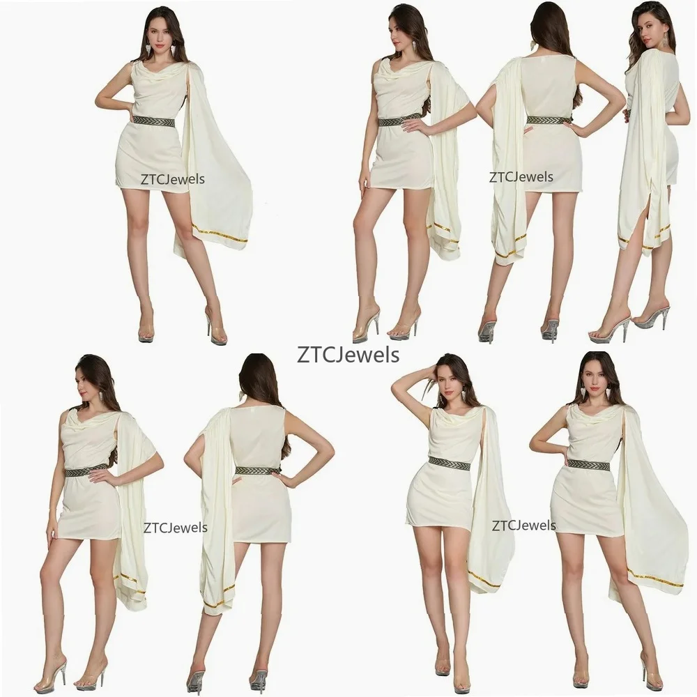 

Ancient Greek God Costume for Men Halloween Party Cosplay Warrior Knight Skirt Outfit