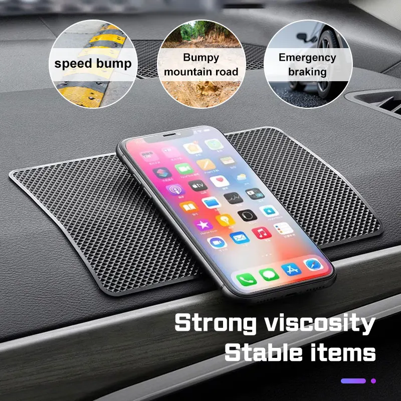 For Abarth 595 124 Fiat 600 500L Ducato Panda Grande Punto Car Dashboard Sticky Pad Phone Holder PVC Non Slip Mat Accessories view 4