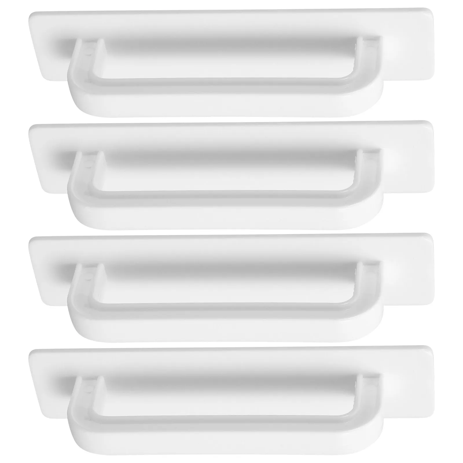 4Pcs Plastic Adhesive Cabinet Handles Self-stick Self Adhesive Door Handle Black Hidden Drawer Pull Peel Furniture