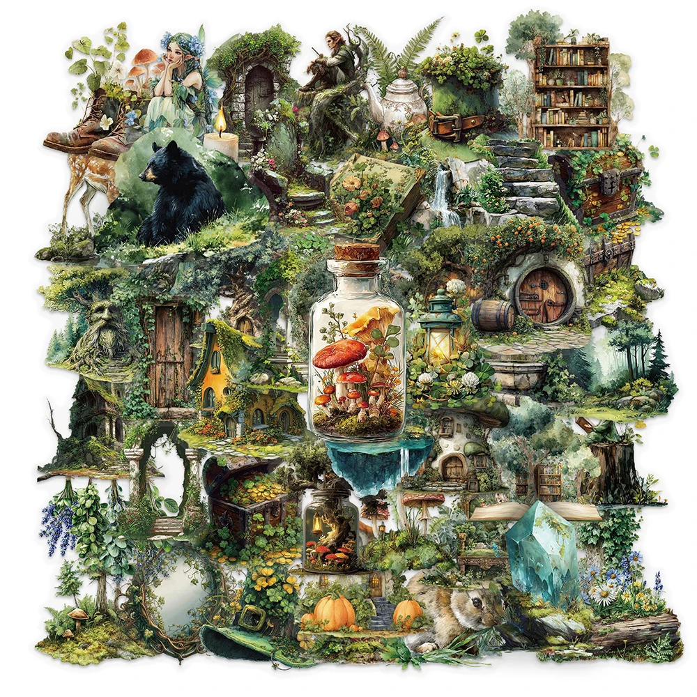 

10/30/50 шт. милый мультфильм зеленый лес дерево растение эстетические наклейки наклейки DIY ноутбук телефон холодильник украшение для скрапбукинга наклейка