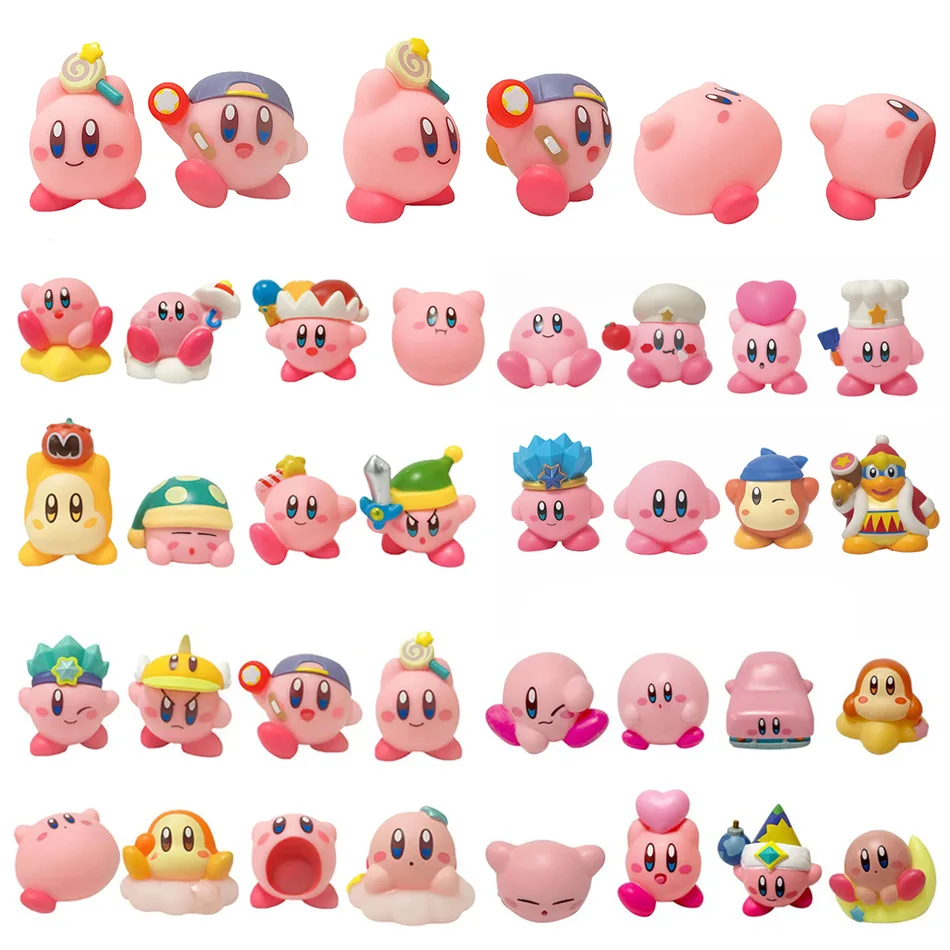 Nuevo en Stock: Figuras Coleccionables de Anime de Kirby, Kirby Rosa, Waddle Dee, King Dedede, Juguetes Modelo Kawaii de Kirby, Regalo de Navidad