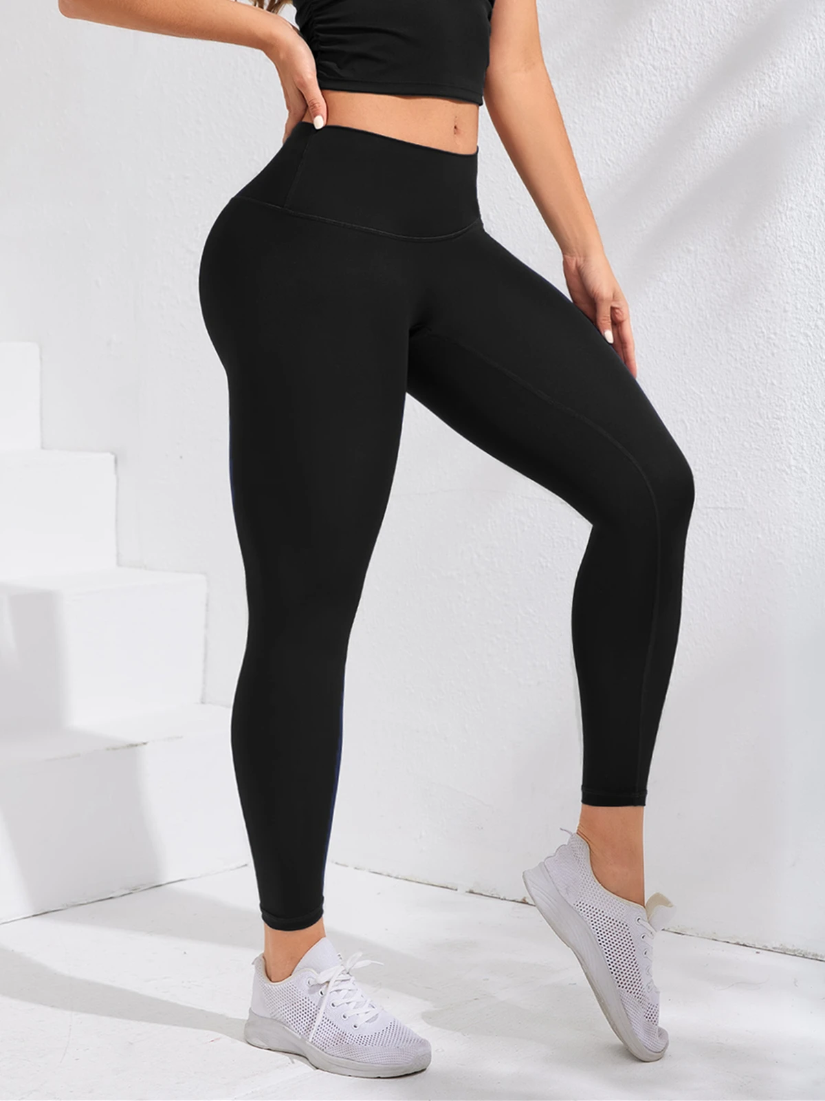 High Waist Ladies Yoga Leggings Fitness Running Sports Pants Soft Tights No T Line Gym Legging for Women image 3
