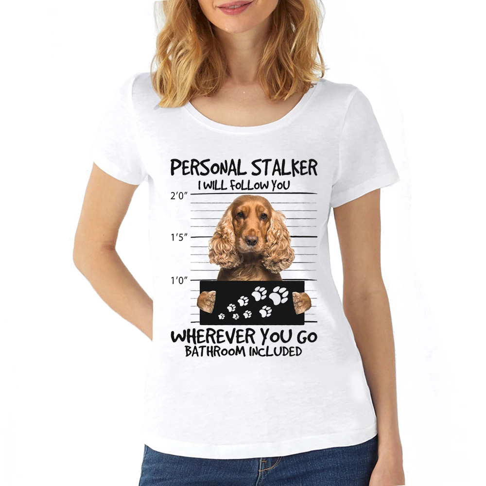 Cocker Spaniel/Border Collie/Dachshund/St. Bernard Dog Lover Gift Essential T-Shirt Print Woman Female Pug Kawaii T Shirts