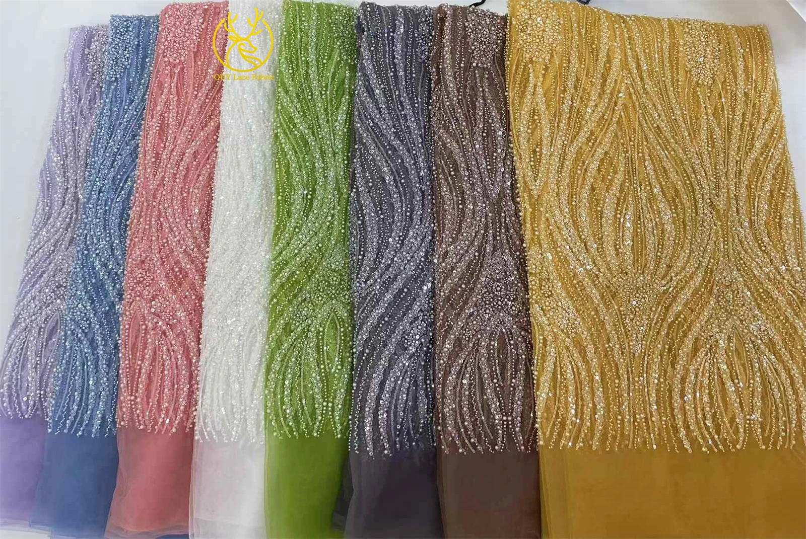 فاخر الأفريقي مطرز أقمشة الدانتيل 2025 الفرنسية الترتر تول أقمشة الدانتيل العريس المطرزة النيجيري النسيج الزفاف الخياطة 5 ياردة