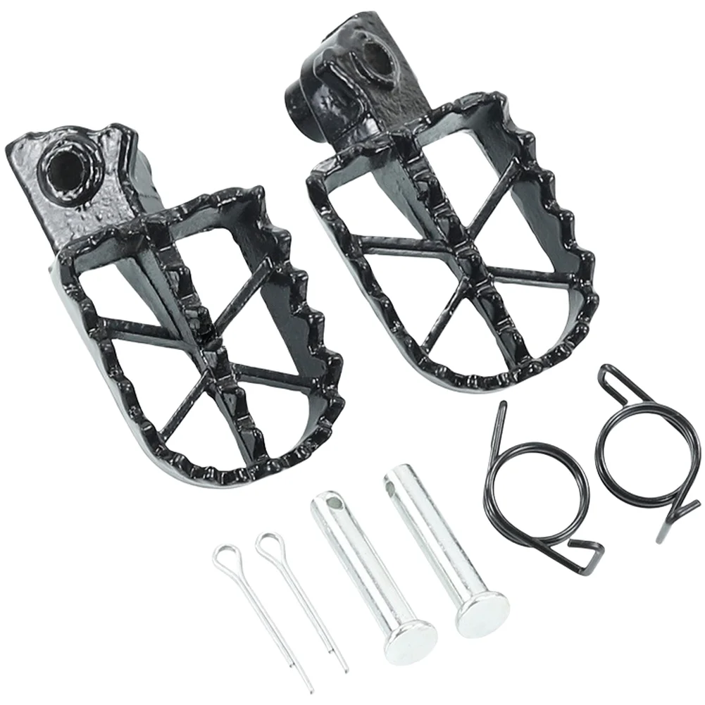 Cast Iron Foot Pegs for 47-49cc For MINI for Off Road Motorcycle Anti Slip Footrest Standard Fit 100mm Black 0.43kg